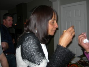 My mom trying sake